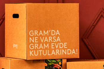 Коробка для еды из ресторана Gram Evde