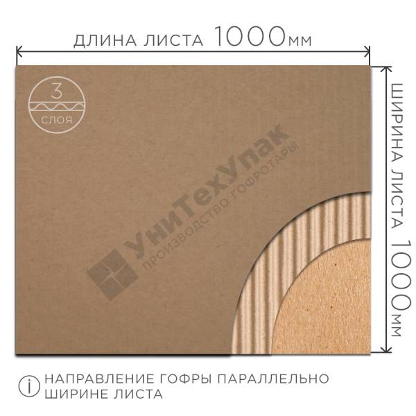 Микрогофрокартон Т-23 1000*1000